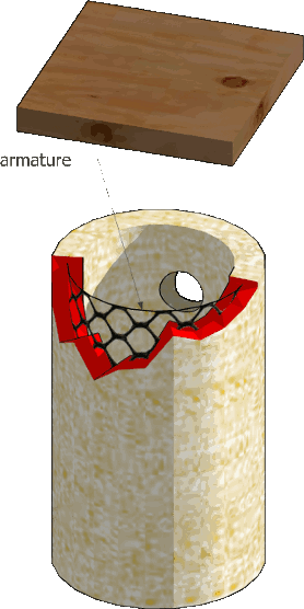 nichoir en béton de bois