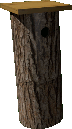 nichoir bûche évidée