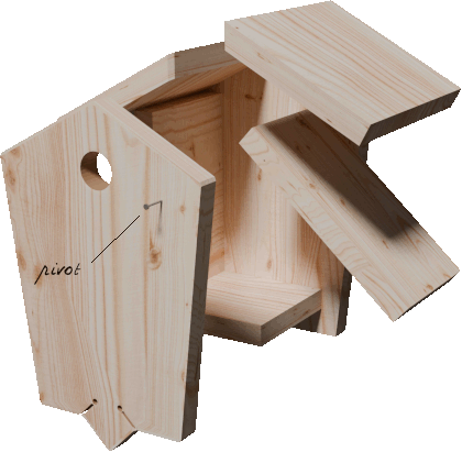 éclaté du nichoir type coucou