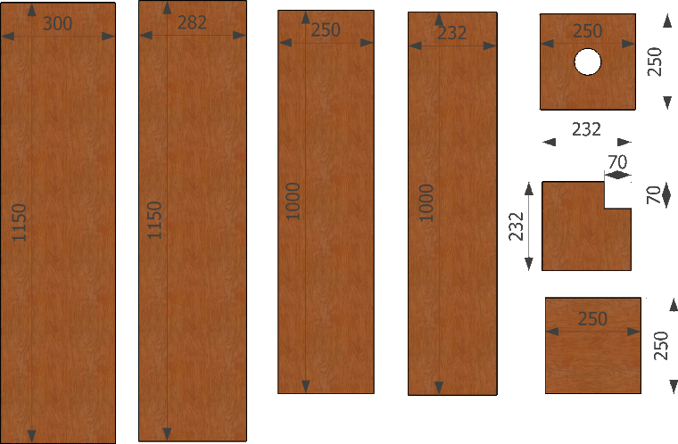 découpe de nichoir à chouette chevêche