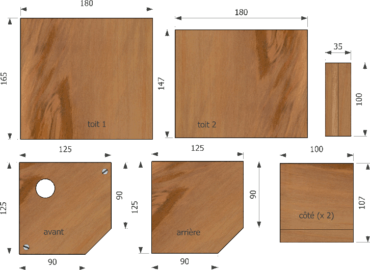 découpe de nichoir en losange (2)