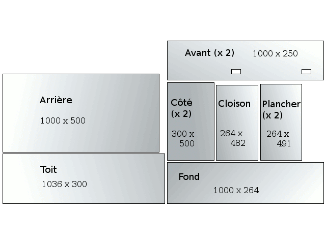 découpe de nichoir pour martinet noir
