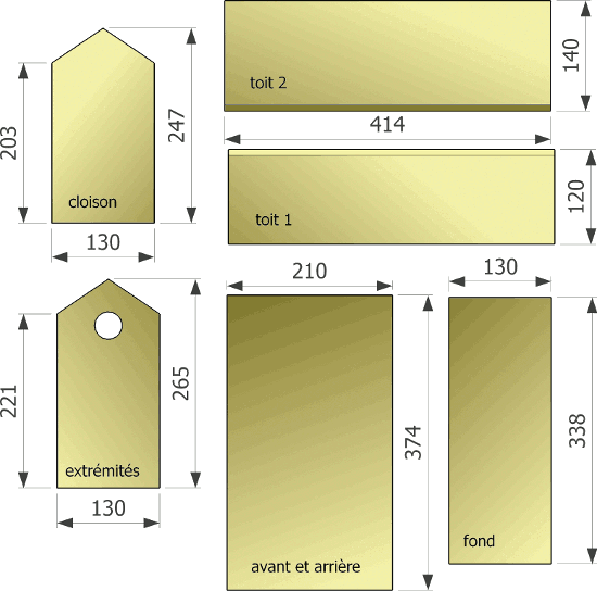 découpe de nichoir pour moineaux