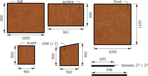 découpe du nichoir à faucon pélerin