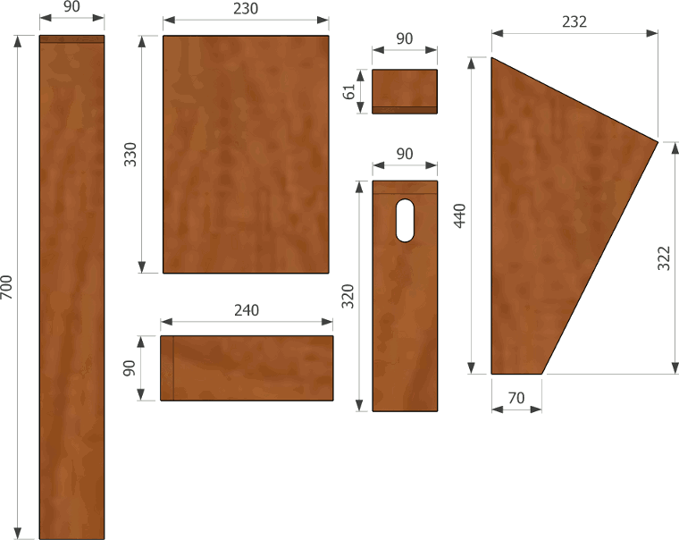 découpe du nichoir Peterson