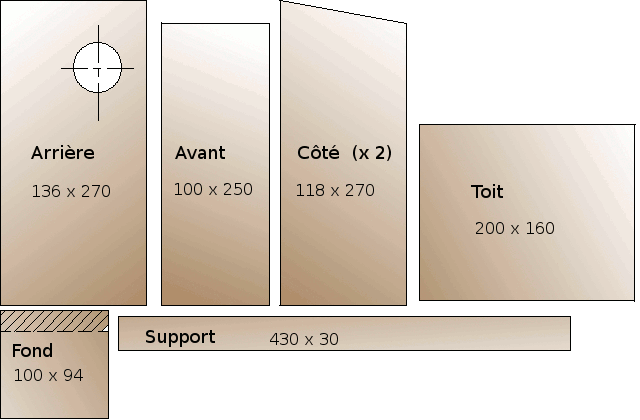 découpe du nichoir sittelle