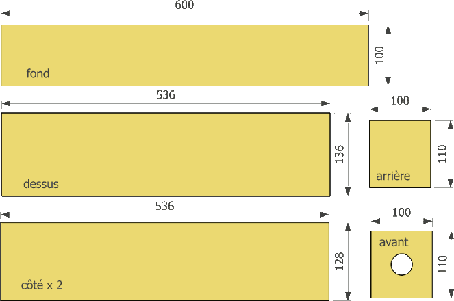 découpe du nichoir à moineau soulcie