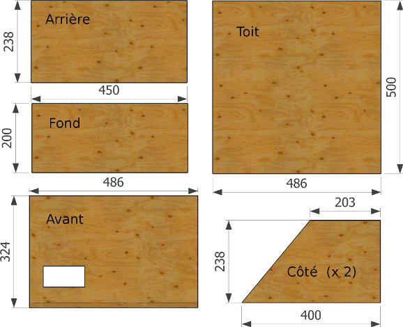 découpe de nichoir pour le martinet alpin
