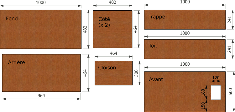 découpe du nichoir à chouette effraie