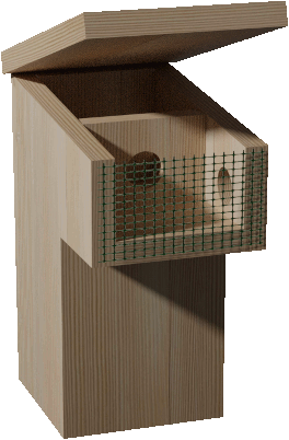 nichoir à balcon avec chicane