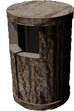 nichoir bûche semi-ouvert