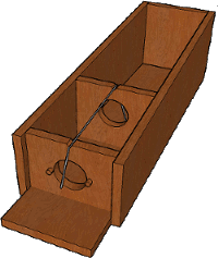 vue intérieure du nichoir