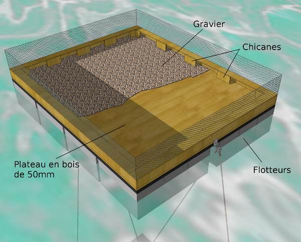 radeau à sternes du lac de Gruyère