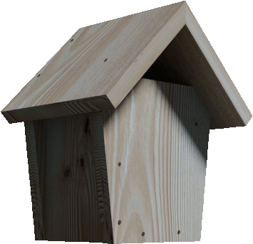 nichoir avec trou d'envol triangulaire