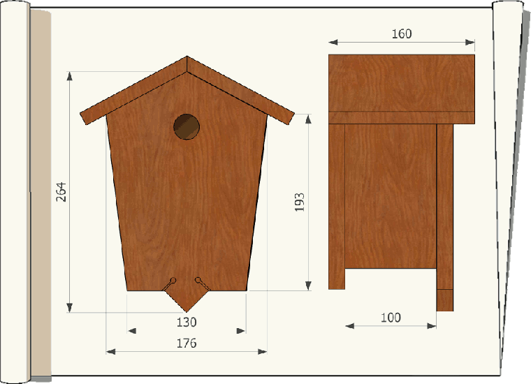 plan d'un nichoir type coucou