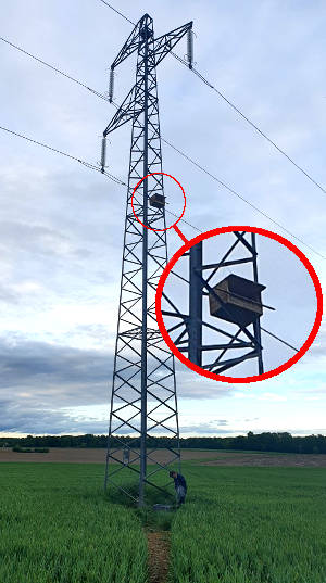 installation sur un pylone