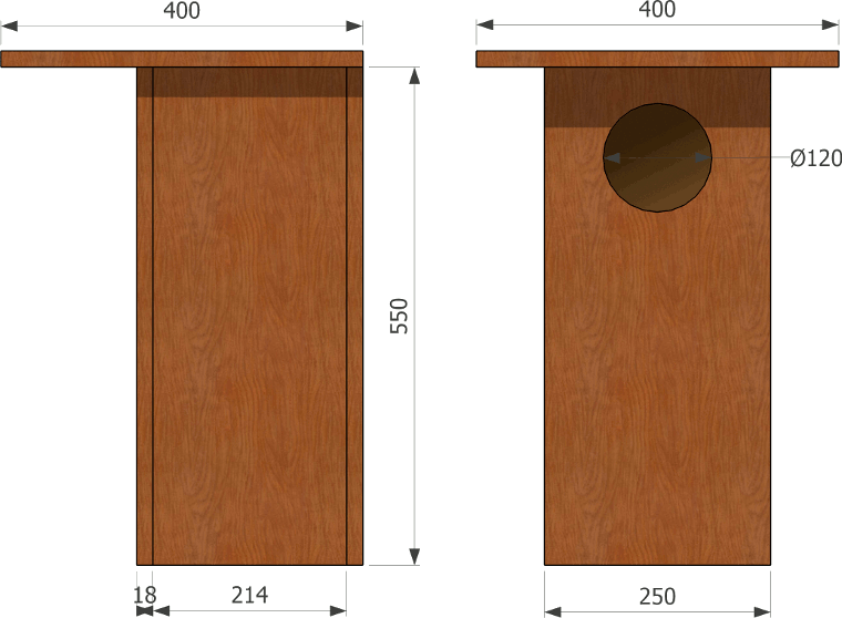 plan d'un nichoir pour chouette hulotte