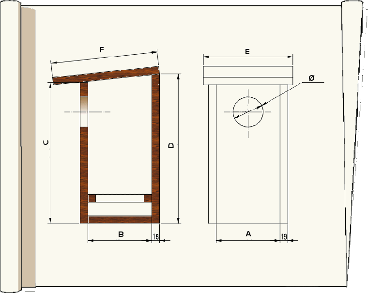 plan d'un nichoir � huppe