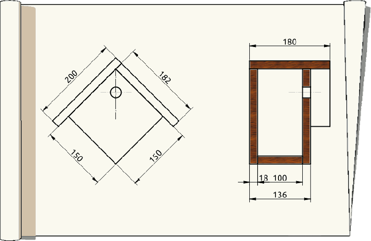 plan de nichoir en losange