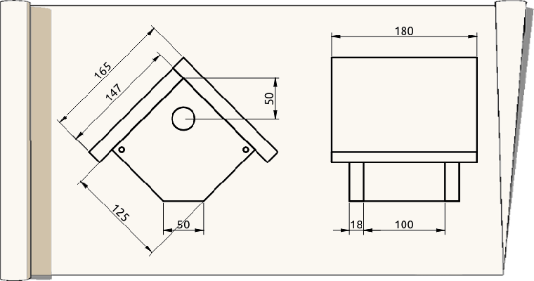 plan de nichoir en losange