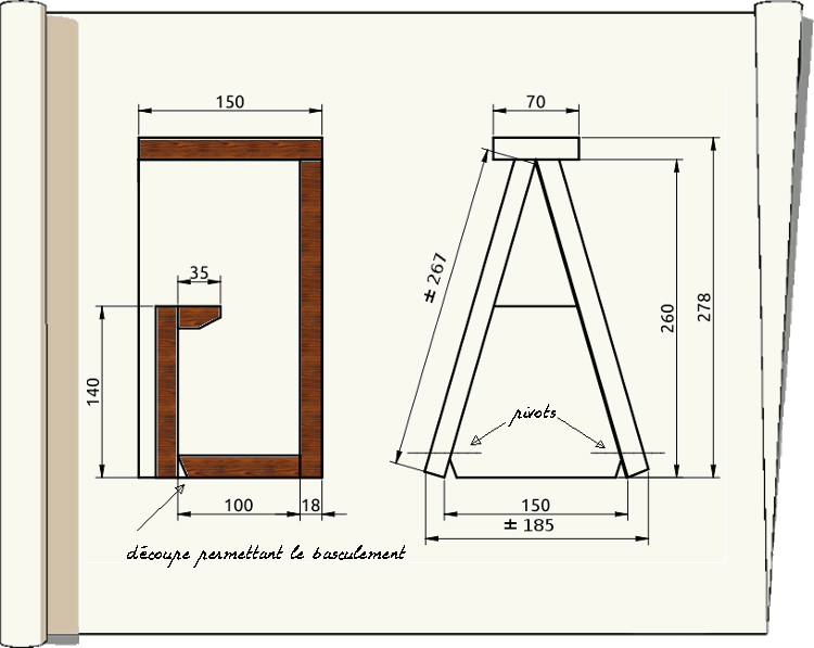 plan de nichoir en toit 1