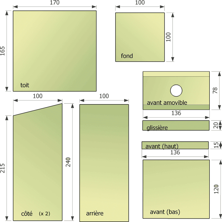 découpe de nichoir universel